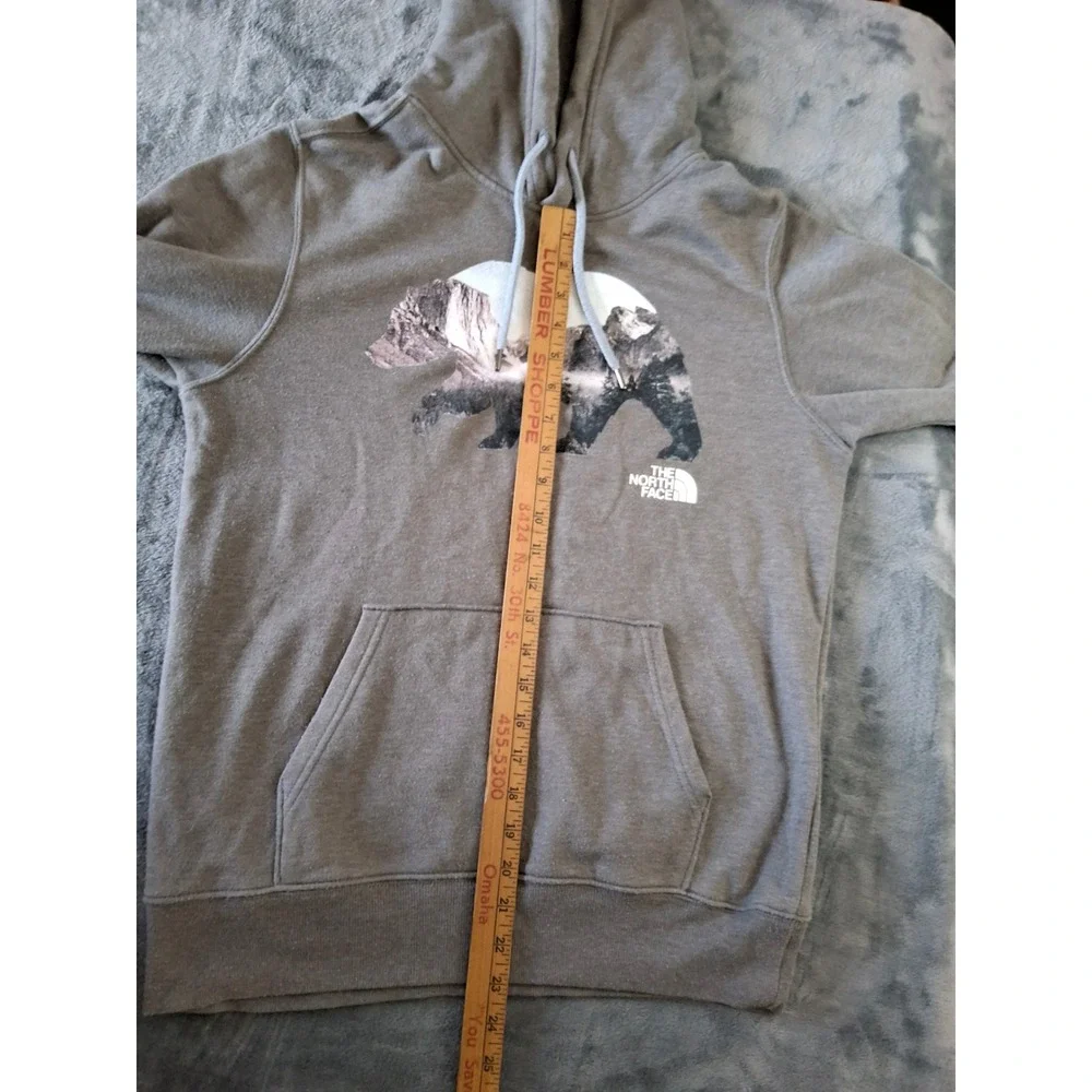 The North Face Mens Gray Bear Mountain Graphic Hoodie Sweatshirt Size S